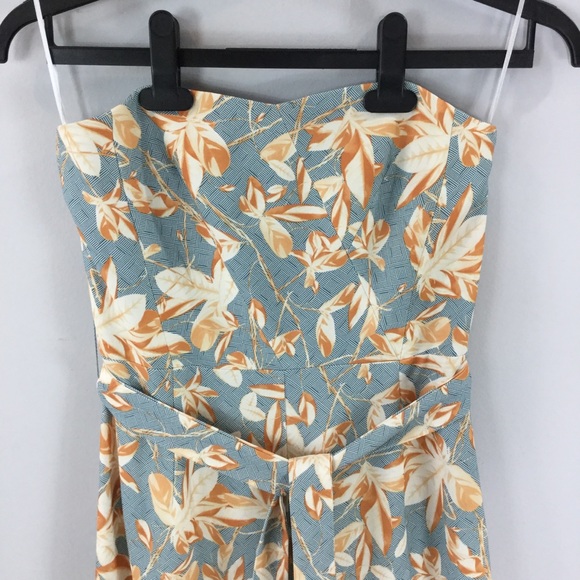 H&M wide leg cropped strapless floral jumpsuit - Picture 14 of 15